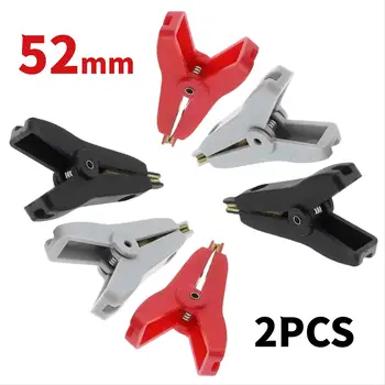 แบนคลิปจระเข้สายไฟแบตเตอรี่คลิปทดสอบโลหะทองแดงทองเหลืองจระเข้ LCR เคลวินจระเข้ CLAMP 52 มม. 1