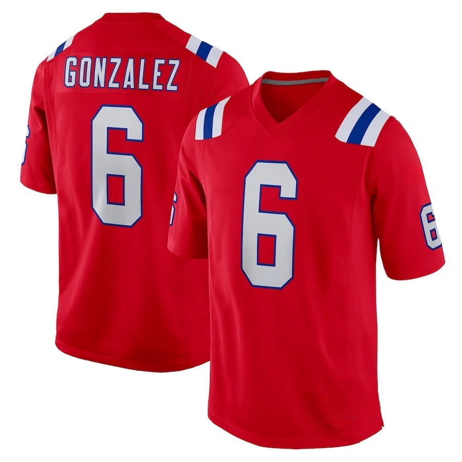 thumbnail image 1 of Camiseta de rugby personalizada de Tom Brady Drake Maye para hombres, mujeres y jóvenes, cosida en todos los tamaños de EE. UU.: S-3XL, 1 of 5