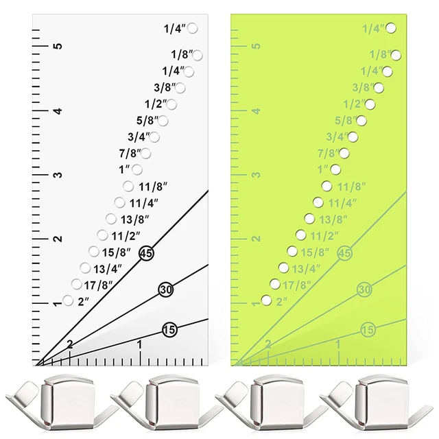 3PCS Seam Allowance Ruler Quilting Seam Guide Ruler for 1/8 to 2