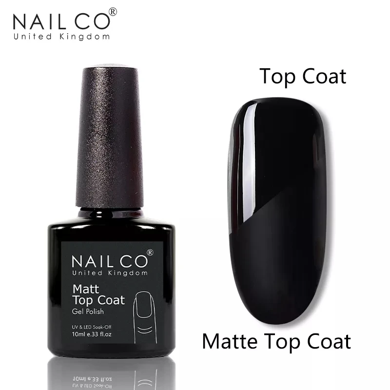 NAILCO 10ml Transparent Velvet Top Coat Gel Polish Nail Art Matte Top Base Semi Permanent Gel Varnish Blooming Coat No Wipe