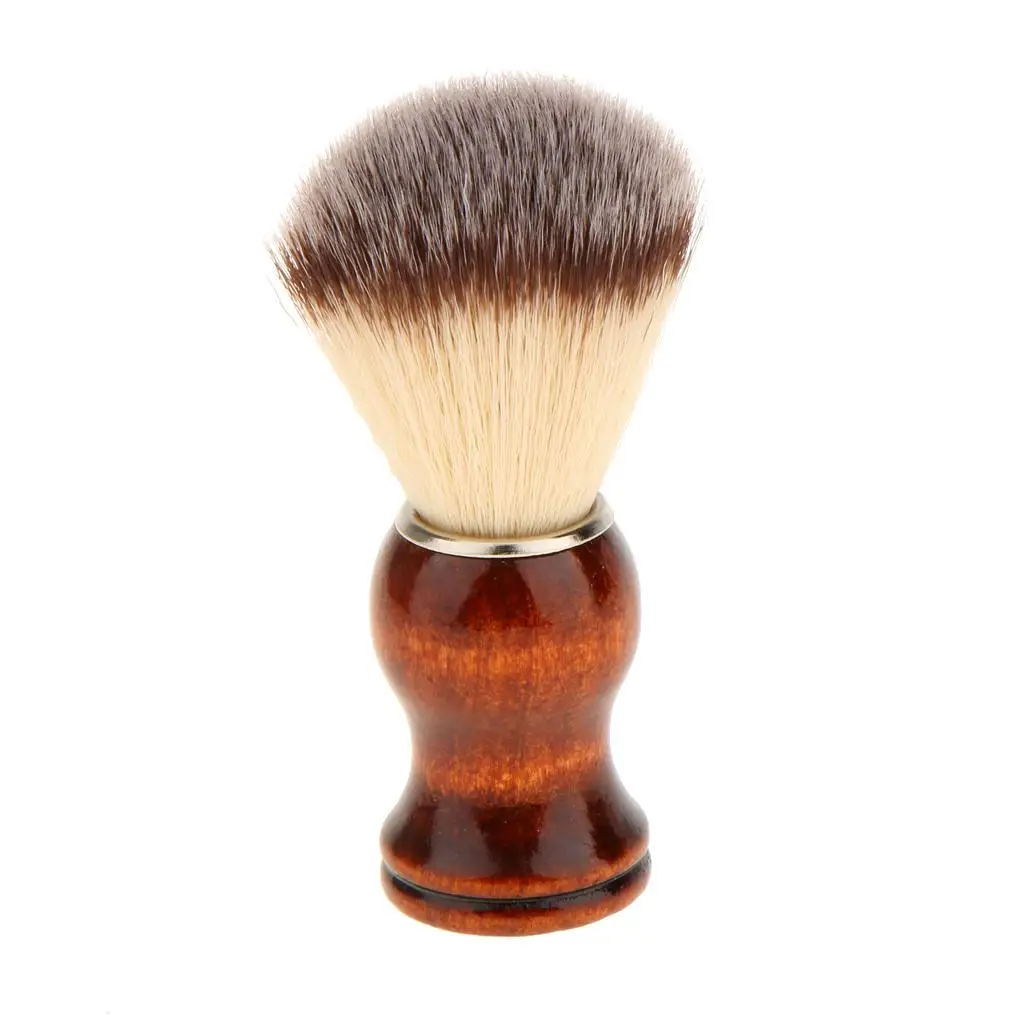 2 Pieces Soft Bristle Hair Remove Shaving Brush Natural Wood Soap Cream Mug Bowl
