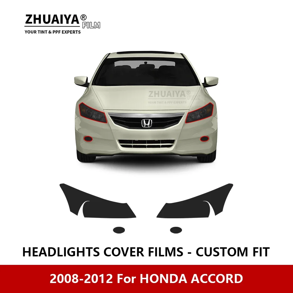 

For HONDA ACCORD 2008-2012 Car Exterior Headlight Anti-scratch PPF precut Protective film Repair film Car stickers Accessories
