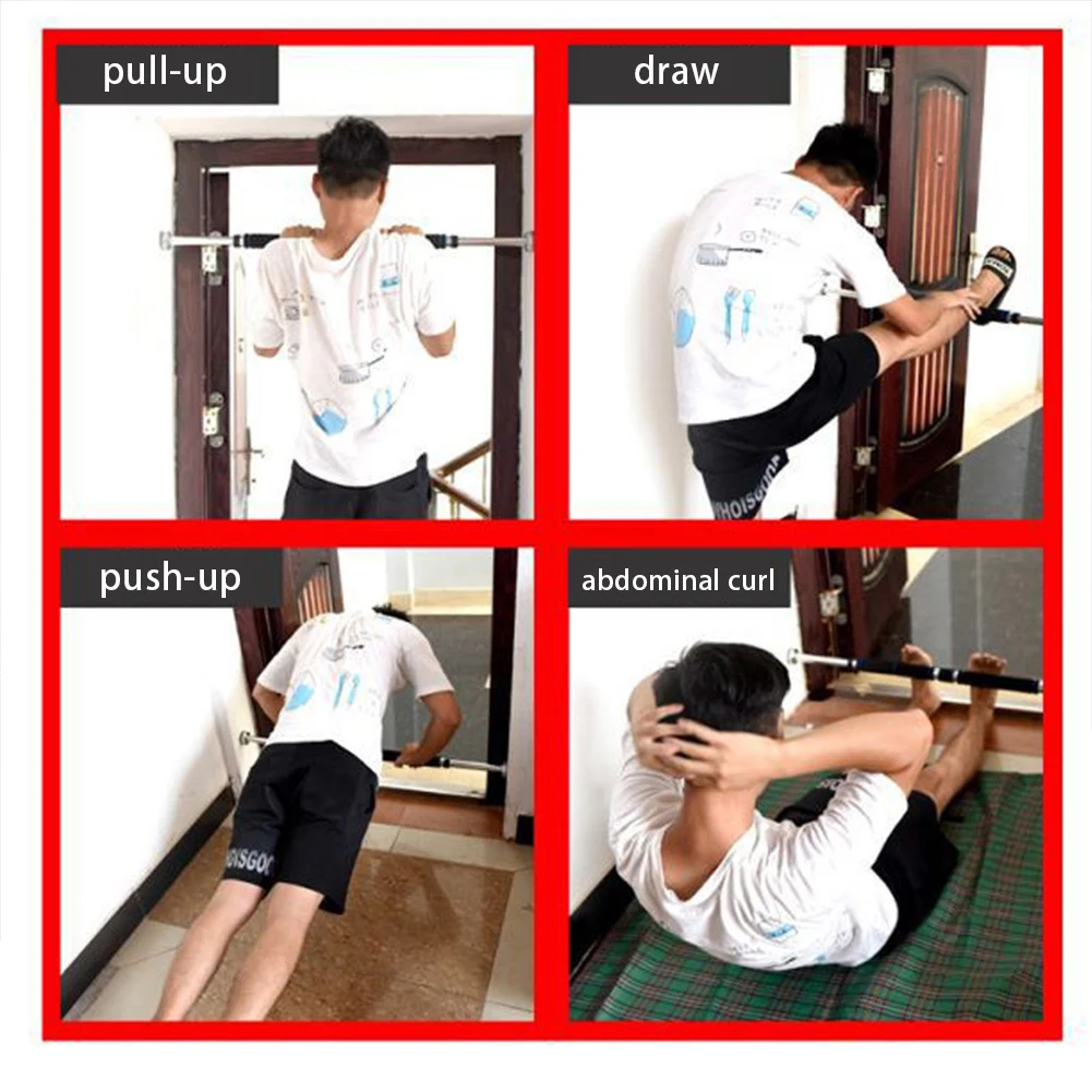 Doorway Pull Up Bar Chin Up Bar Fits 25.3-40in Door Frames Exercise Single Adjustable Length for Strength Training Home Gym doorway pull up bar gym pull accessories