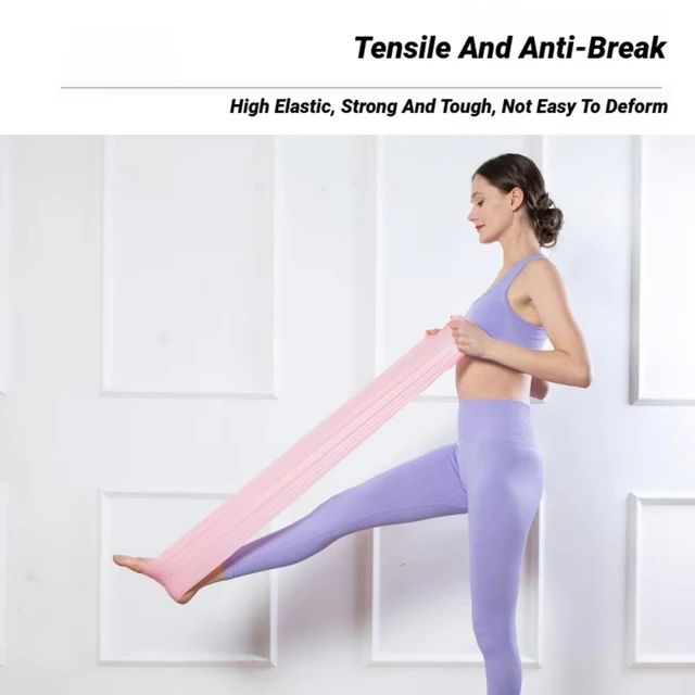 Portable Elastic Fitness ResistanceBand for Yoga Pilates Home Strength Training Stretch Band for Athletic Tension Exercises 2