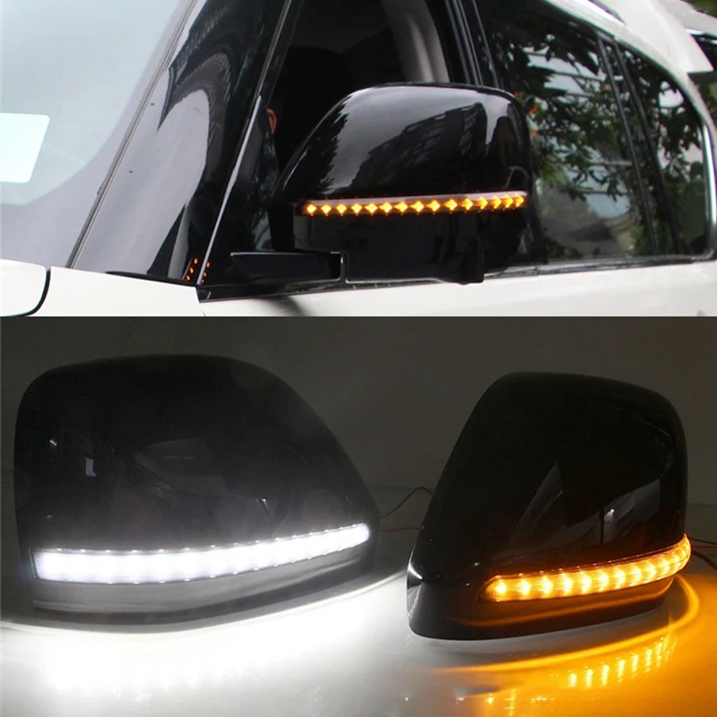 

Car LED Rear View Mirror Light Turn Signal Lamp For Nissan Patrol Y6 2016-2019 Rear View Mirror Cover With LED Light
