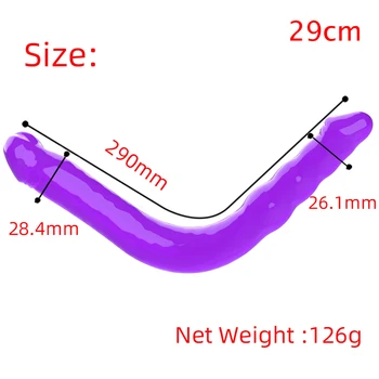 29 cm Soft Jelly Double Long Dildos Vagina Anal Plug Artificial Penis Masturbators Fake Penis Sex Toys For Women Couples 5