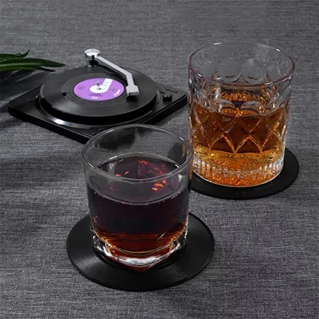 Vinyl Record Drink Coasters 6pcs 1