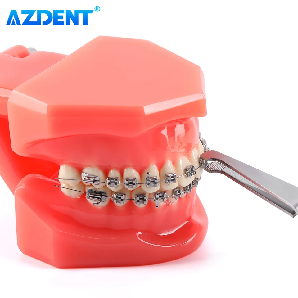 Azdent歯科用ブラケットピンセット、歯科矯正ブレース、バッカル