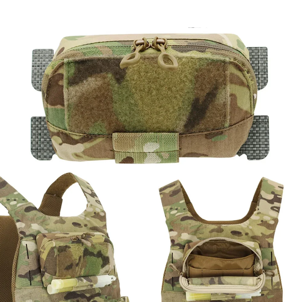 VULPO Tactical FCPC Vest MOLLE Adapt Admin Panel Pouch Chest Expansion Sub Bag Utility Map Pouch For Hunting Airsoft Vest 2