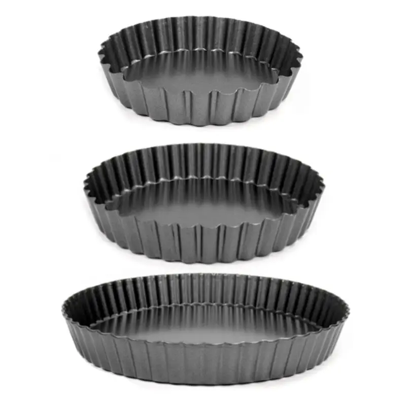 

Y1UB 4/6/8 Inch Non Pie Pizza Cake Pan Tart Mold Removable Bottom Baking Pastry Mould Round Bakeware
