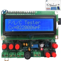 Capacitor Tester DIY Kit Set Digital LCD Display Inductance Meter Frequency Component Tester 0.1μH-1H Component Tester Capacitor 1