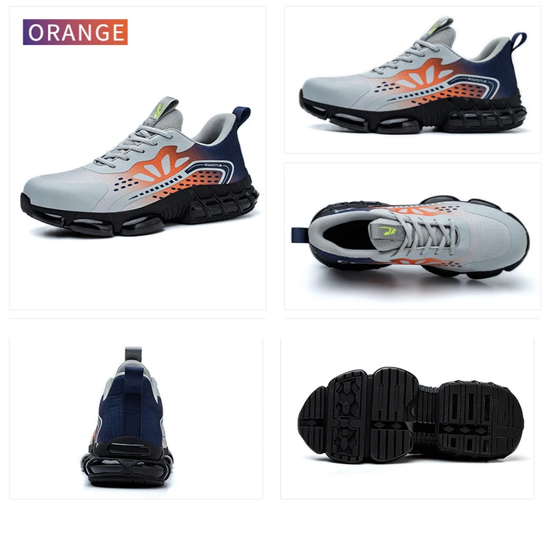 Waliantile Protective Safety Shoes Sneakers Men Anti-smashing Industrial Work Boots Puncture Proof Steel Toe Working Shoes Male