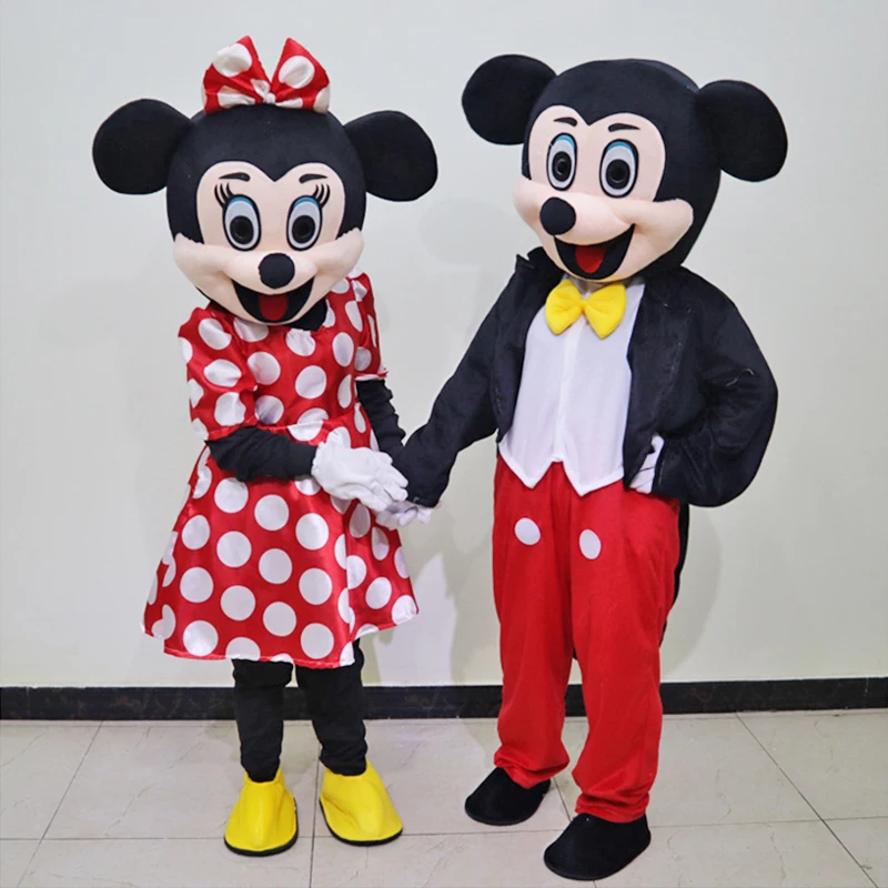 

New Disney Mickey Minnie Mouse Mascot Set Classic Cartoon Characters Advertising Event Party Adult Costume Large Mascots