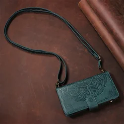 Luxury Long Strap Zipper Leather Wallet Case and Cover - OPPO A6 Pro 4G (5G) (E)
