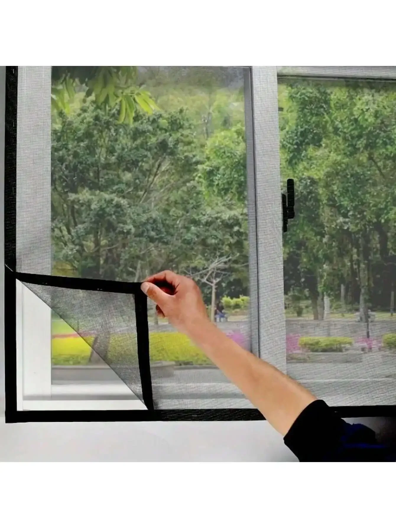 1 Set DIY Self-Adhesive Window Screen Netting Mesh Curtain Anti-Mosquito Cuttable Window Screen Fitted To Multiple Windows