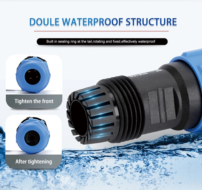 SP13 IP68 Wasserdichte Connecotrs Männlich Weiblich Steckdose Zurück Mutter Schweißen Typ Schnell Stecker 2/3/4/5/6/7/9 Pin Haushaltsgeräte – Detail 6