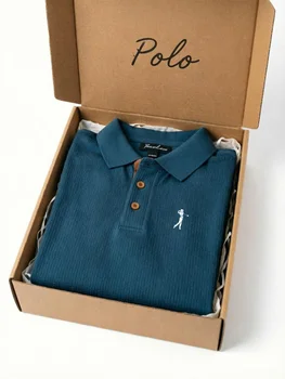 Polo Classica da Uomo - Maglia Premium con Ricamo Golf, Confezionata in Elegante Scatola Regalo