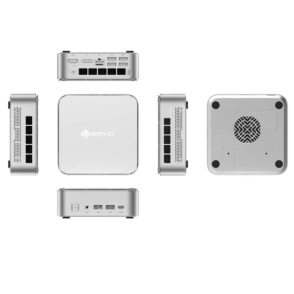 SOYO Mini PC NcuBox S4 PLUS, Ryzen 7 H255 DDR5 5600Mhz up to 64GB PCIe3.0 Nvme SSD WIFI6E BT5.2 8K HD DIY Gaming Computer - Image 6