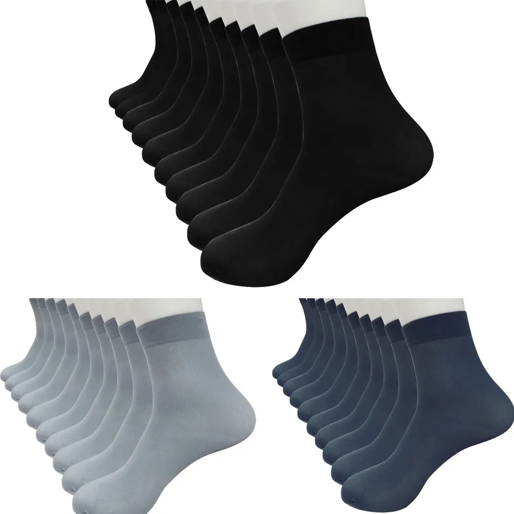 10Pairs Unisex Breathable Thin Short Bamboo Fibre Socks