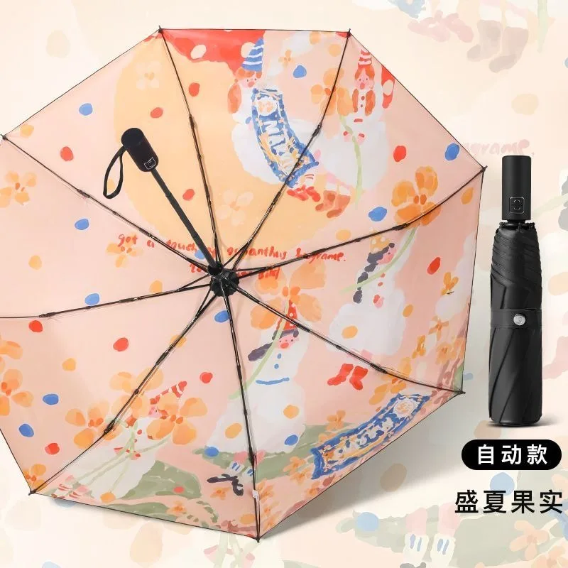 Tian Guan Ci Fu,Heaven officials blessing,Chinese style Anime,Anti-UV,Automatic Rain Compact Umbrella for Woman Man