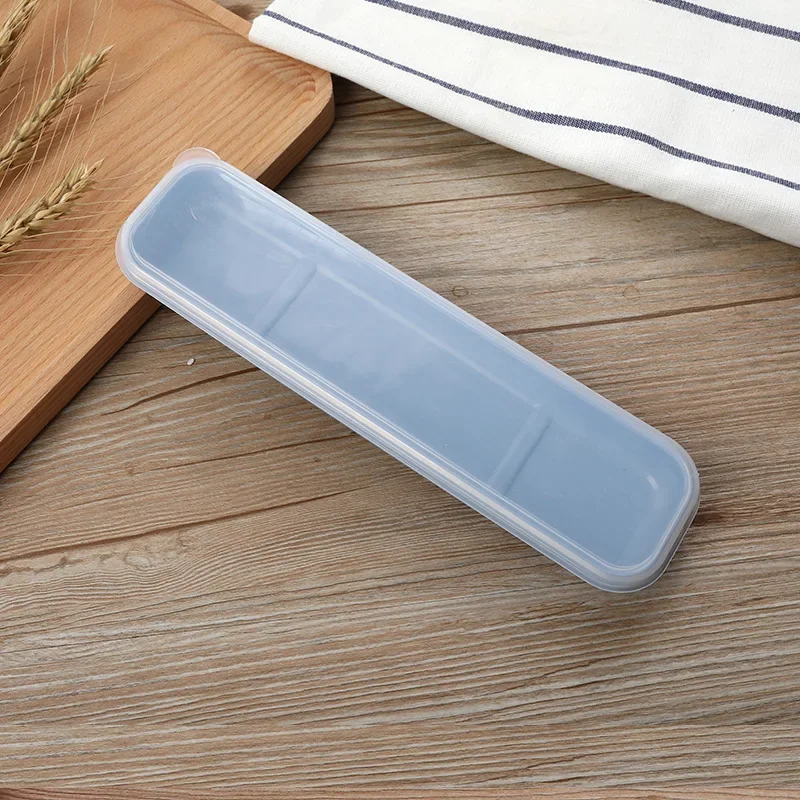 Tableware Box Portable Cutlery Case Spoon Fork Storage Box Students Household Dinnerware Bag Multicolor Transparent Cover