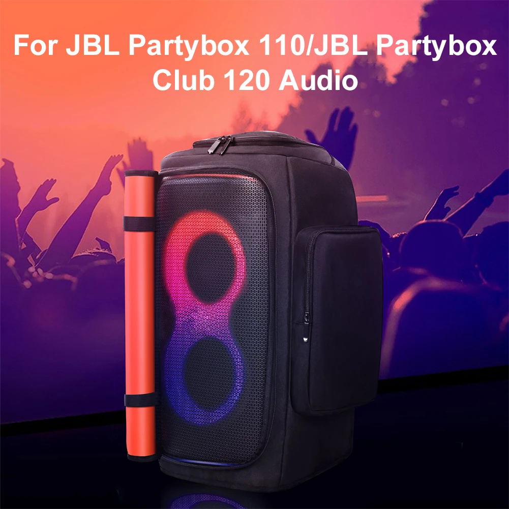 Party Speaker Dust Cover with Mic Pocket Double-Sided Speaker Storage Bag Wear Resist for JBL Partybox 110/JBL Partybox Club 120