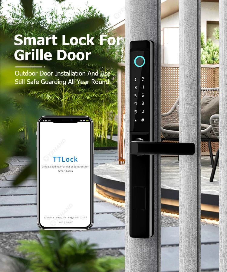 Waterproof Double-sided Fingerprint TTLock Bluetooth APP Work with Aleax Google