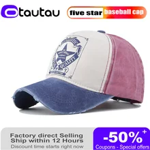 

2022 New Washed Baseball Cap Printing Five-star Contrast Color Sun Hat Anchor Cap Men and Women Hip-hop