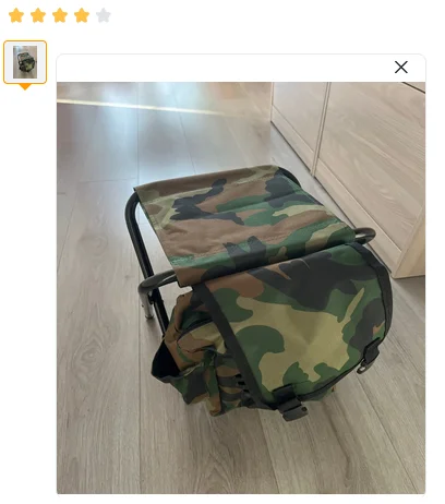 Description Picture 2 of itemOutdoor Folding Camping Fishing Chair Sturdy Comfortable Stool Portable Backpack Seat Bag Economy Fishing Chair Hiking Seat