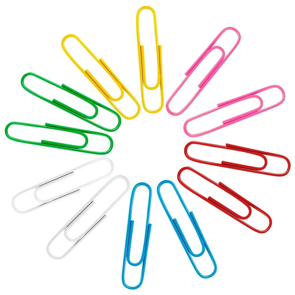 50/100pcs 50mm large color plastic coated paper clip cartoon paper