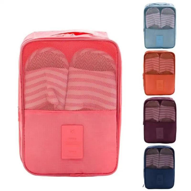 3 Layers Shoe Storage Bag Waterproof Travel Shoes Case Boots Organizer - Multi Color
