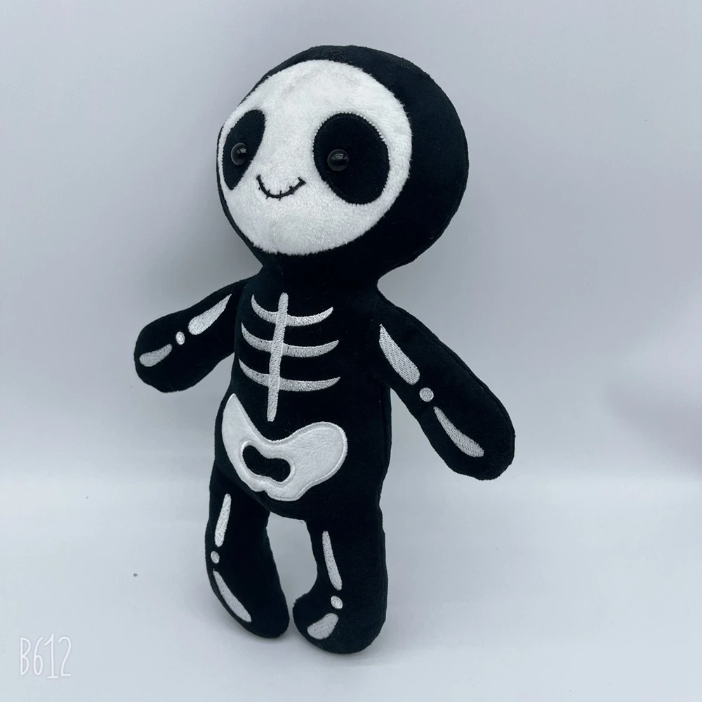 28cm Cute Fun Doll Halloween Skull Plush Toy Soft Fill Creative Innovative Gift Christmas Surprise For Boys And Girls