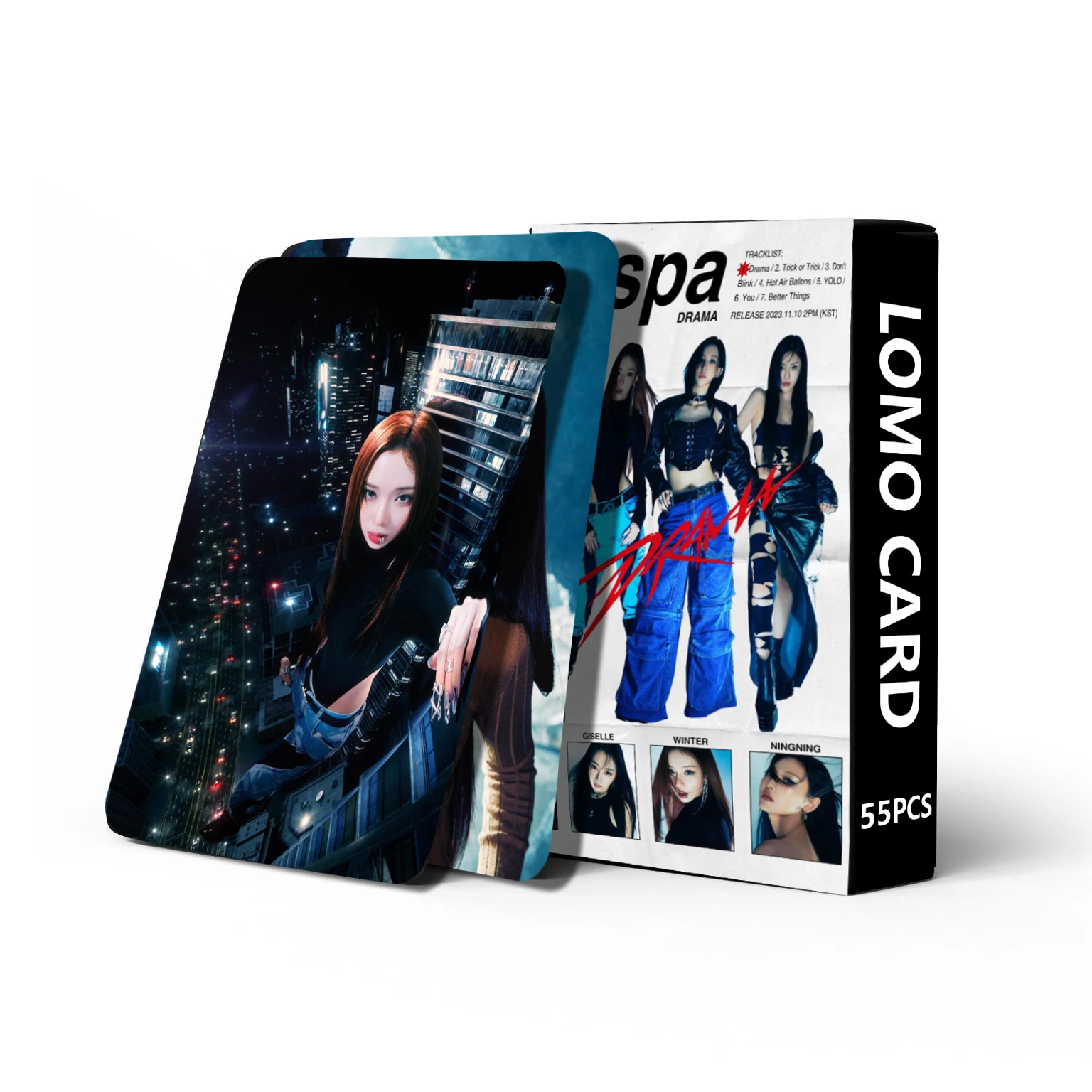 55pcs/set kpop aespa photocards lomo karet nový hudební album vítejte na má svět photocard korejské móda roztomilá fanoušci dar