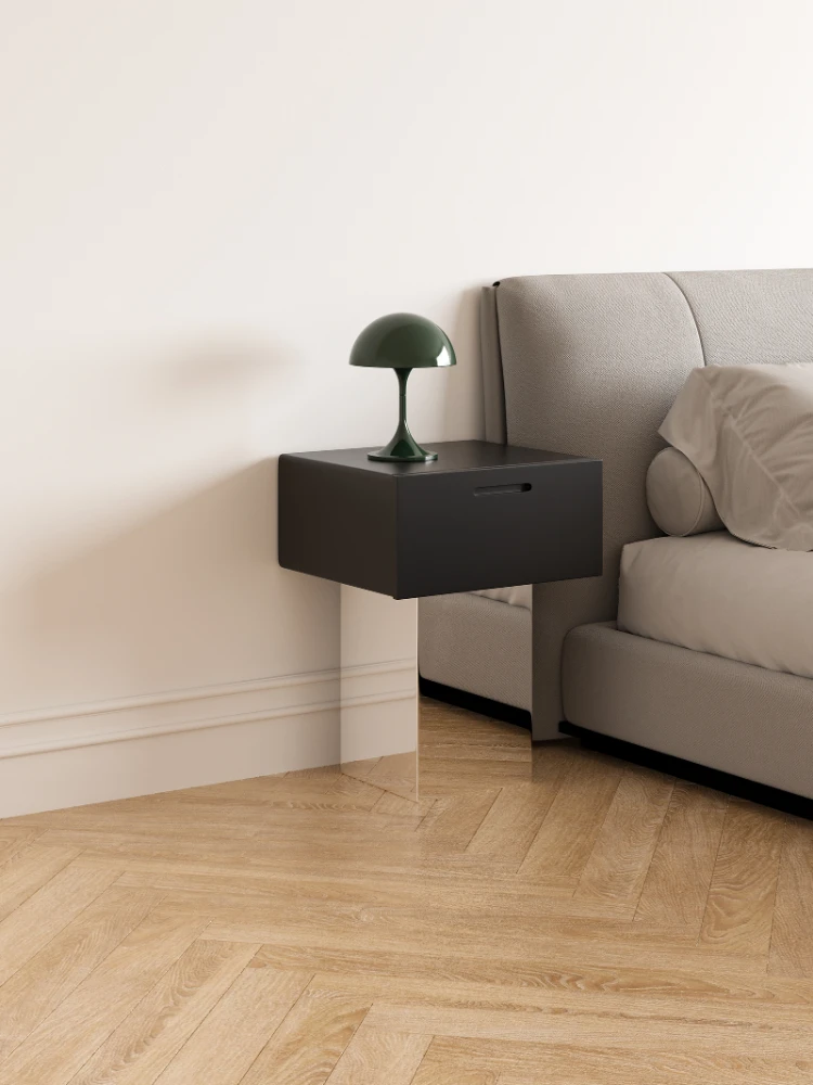 

XL Simple Mirror Bedroom Storage Cabinet Bedside Table Classic