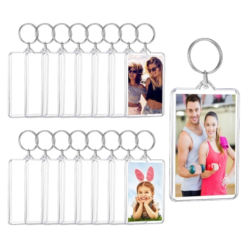 Anie Photo Frae Souvenir Acrylic Rectangular Photo Frae Keychain - Key Chain And Key Ring Price
