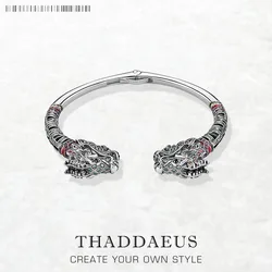 Vintage Sterling Silver Dragon Bracelet Bangle - Fine Jewelry Gift (1)