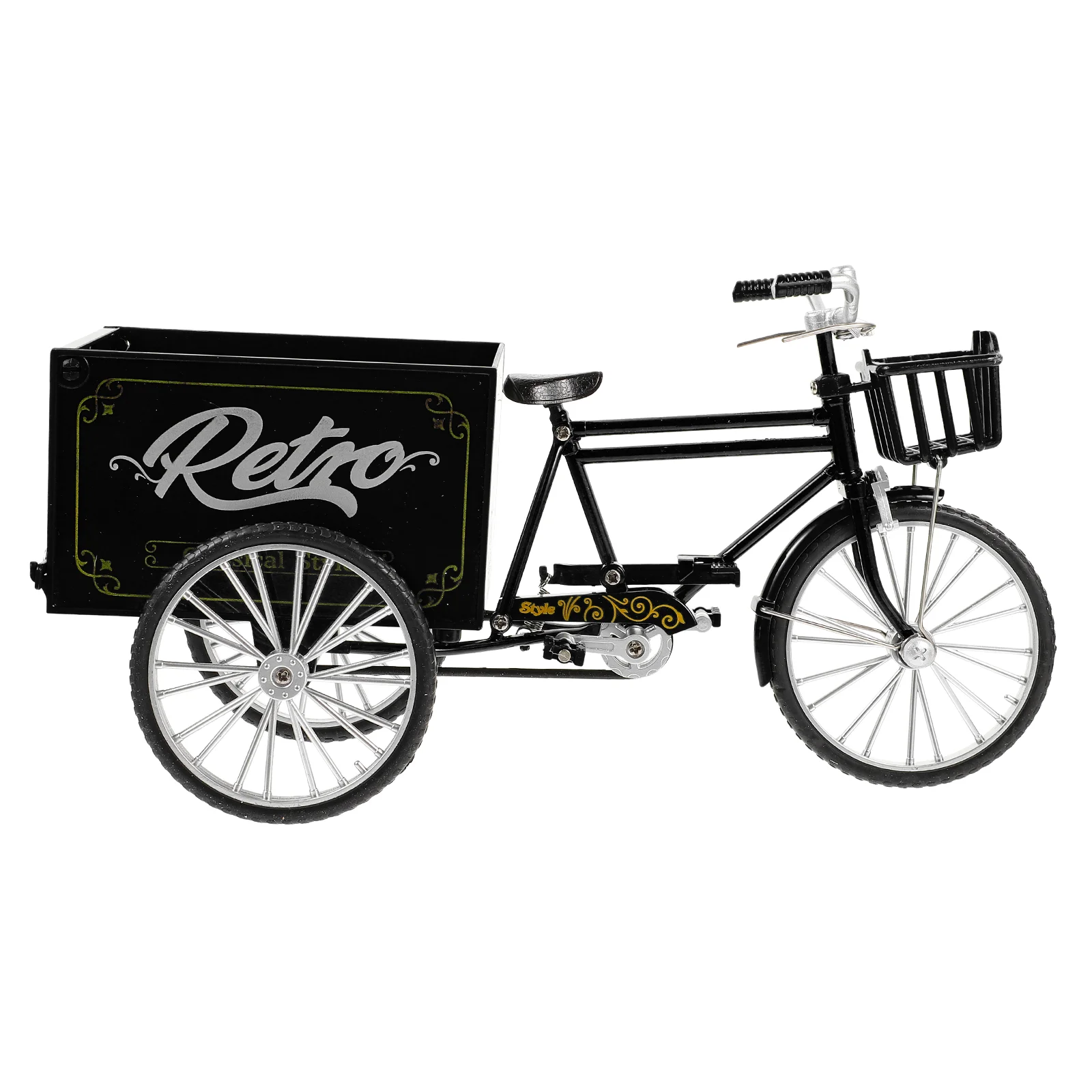 

Three Wheeled Bike Collectibles Tricycle Model Birthday Decoration for Girl Crafts