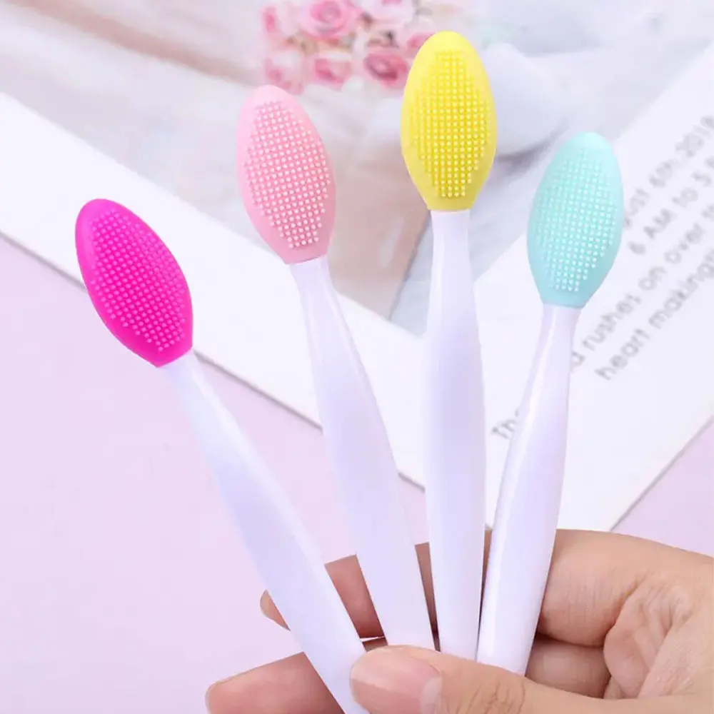 Facial cleansing brush,acne and blackhead removal tools 5pc Silicone Pore Brush Double-Sided Black Head Cleaning Tool