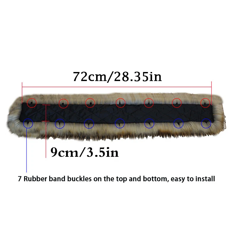 Winter Faux Raccoon Fur Collar For Women Jackets Coat Hooded Fur Trims Strip Clothing Detachable Soft Plush Collars Accessories 6