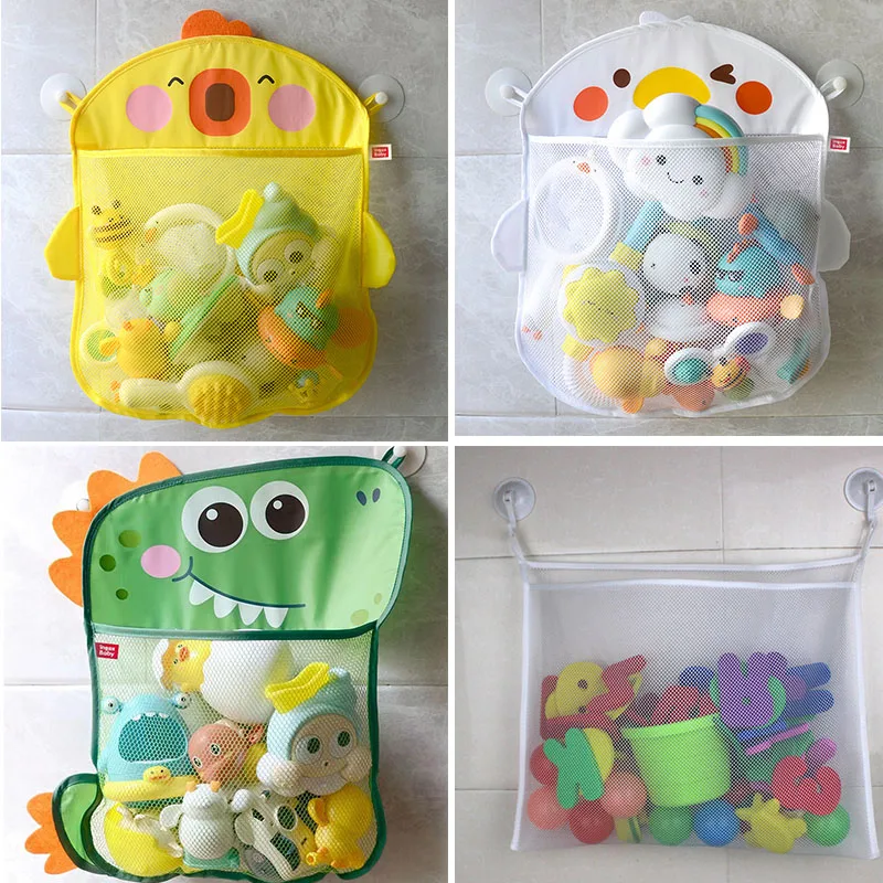 Dinosaur Animal Baby Bath Toys Organizer Kids Bathtub Toy Storage Bag  Suction Bathroom Doll Hanging Bag Water Toys Mesh Net Bag - AliExpress