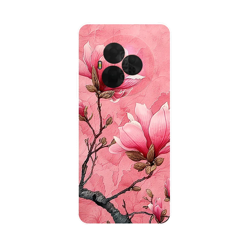 Flower Wolf Silicone Phone Cover - Soft TPU Shockproof Bumper