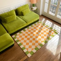 Checkered Area Rug Living Room Non-slip Entrance Door Mat Sofa Table Large Area Carpets Bedroom Bedside Floor Mat Home Decor Rug 1