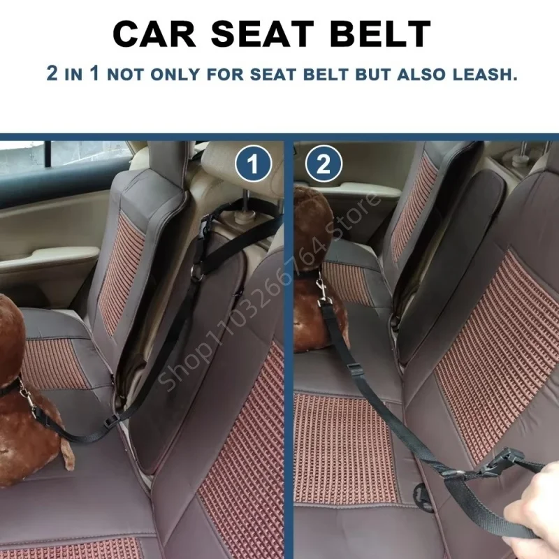 Nylon Pet Car Seat Belt Adjustable Dog Harness Collar