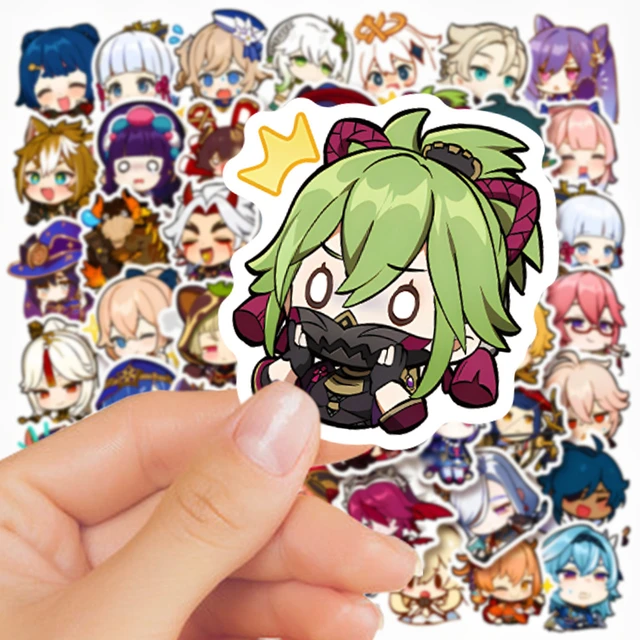  100PCs Chibi Genshin Impact Stickers, Cute Cartoon