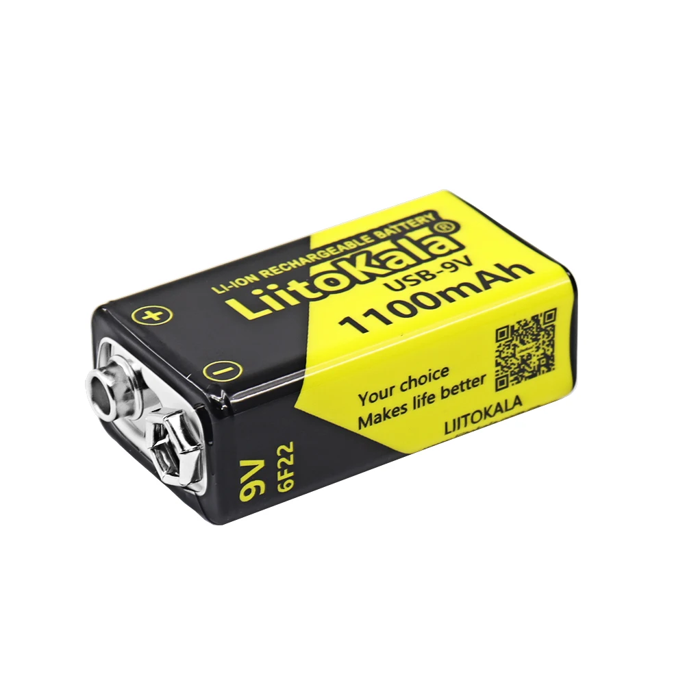 LiitoKala 9V 1100mAh li-ion Rechargeable battery USB 9V Battery for Multimeter Microphone Toy Remote Control KTV use 1-16pcs rechargeable lithium batteries