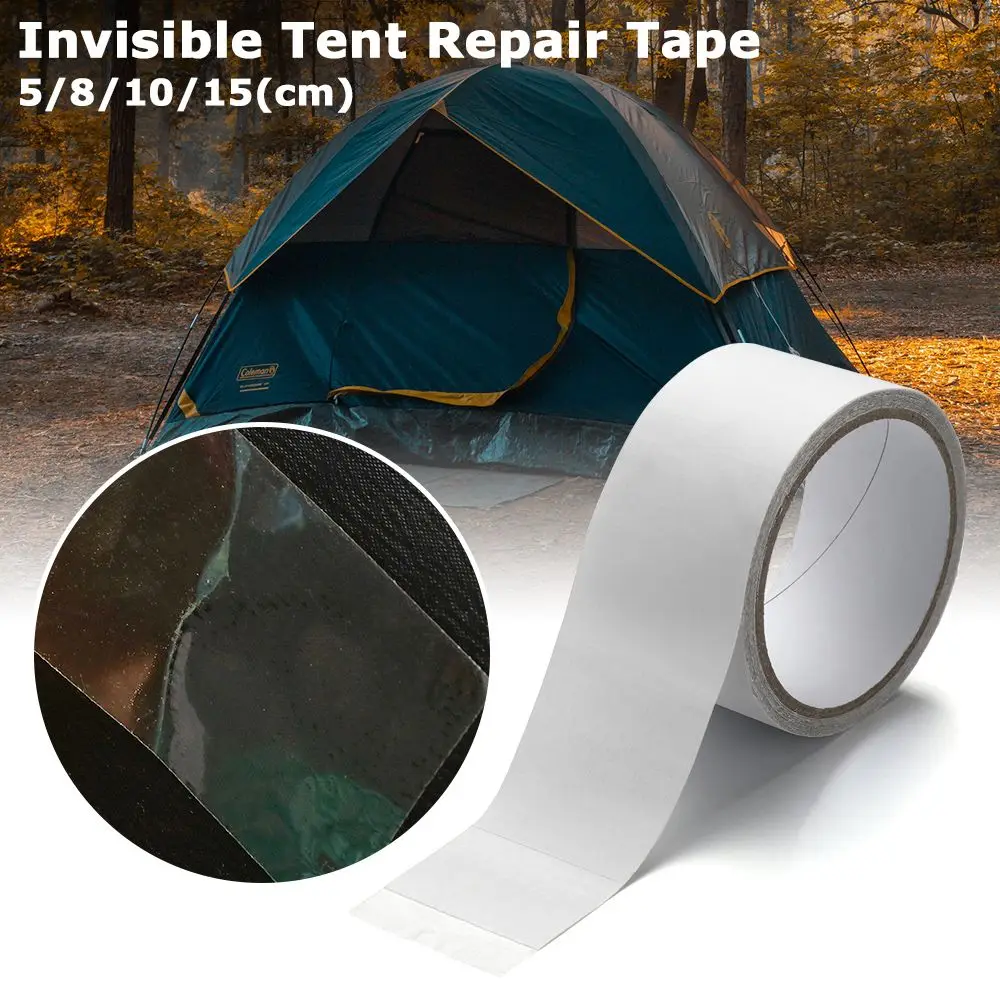Invisible Tent Repair Tape Heavy Duty Strong Tape Adhesive Repair Patch Cover Sticker Patch Outdoor Camping Tent Accessories
