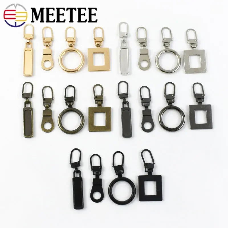 10-30Pcs Zippers Puller Detachable Zipper Head for Bag Clothes Zip Slider Replacement Pendant Repair Kit Sewing Accessories