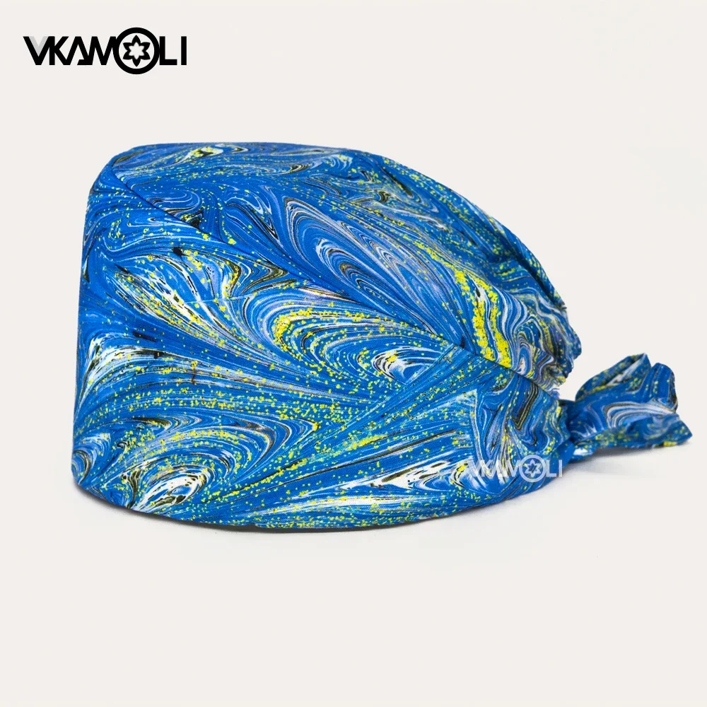 women's and man operating room hats cotton Cartoon print hat nurse Scrub hat beauty salon nursing cap laboratory Scrub Cap