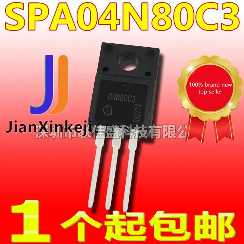 

10 шт., 100% оригинальная новая фотовспышка, SPA04N80C3 04N80C3 4A 800V N-channel MOS, фотовспышка, фотовспышка