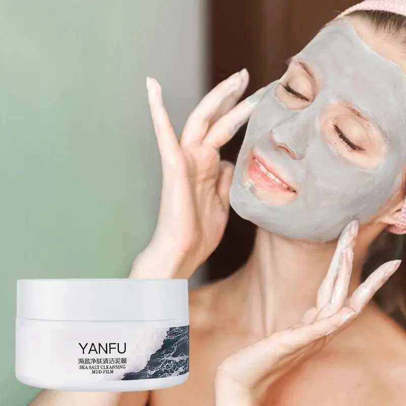 

Sea Salt Cleansing Mud Mask Shrinks Pores Mild And Non-irritating Oil Control Moisturizing Mask Blackhead Removal Firming Skin
